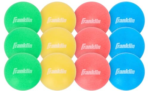 Franklin Sports Palline da ping pong – Dimensioni e peso ufficiali arancioni 40 mm – One Star qualità professionale – durevoli ad alte prestazioni – colorate – Confezione da 12