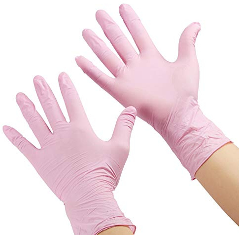 ZOMCHAIN Guanti usa e getta in nitrile per bambini, per 4-10 anni, senza lattice, senza polvere, per artigianato, giardinaggio, cucina, pulizia, 100 pezzi