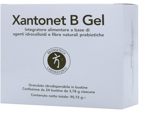Bromatech Xantonet B Gel - Integratore Alimentare Naturale - A Base di Agenti Idrocolloidi e Fibre Naturali Prebiotiche - 24 Bustine