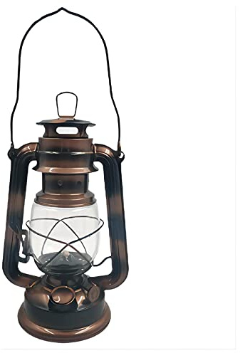 Fotogenlampa, 24 cm hängande orkanlykta i järn for inomhus- och utomhusbruk(Bronze)