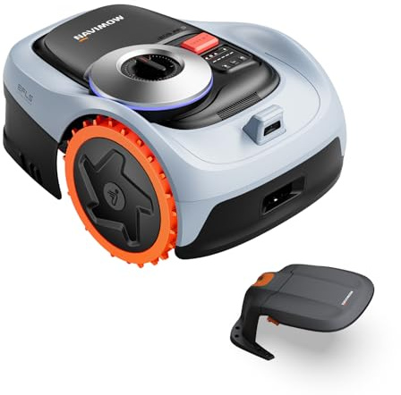 Segway Navimow i205 AWD Robotic Lawn Mower without Boundary, w/Garage S, All-Wheel-Drive for 45% Slopes, EFLS NRTK + Vision, Auto Mapping, Rec. 500 m², No RTK Antenna Required (Ship Separately)