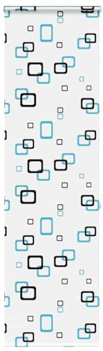 QUAHEAS Shower Roller Blind with Cassette 60 x 240 cm Fabric Width 56 cm PEVA Waterproof with Chain Connector and Aluminium Rail for Bathroom, Shower, Space-Saving, Opaque, Easy to Clean