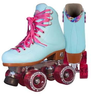 Moxi Skates - Strandhäschen - Modische Damen Rollschuhe | Blauer Himmel | Größe 2