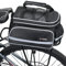 Selighting Waterproof Bicycle Pannier Carrier Bag Waterproof Rear Storage Bag for Cycling MTB Sport Travel with Cover (Black)