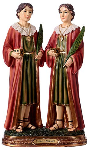Holyart Harts- och PVC-statyer: Saints Como och Damien 30 cm Hartsstaty