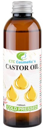 OLIO DI RICINO - 100 ml - 100% BIO mediante spremitura a freddo - per CAPELLI, UNGHIE, SOPRACCIGLIA