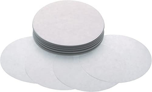 MAQA 500 gr Carta forno rotonda antiaderente, Disco di carta diametro 10-11-13-15 cm, fogli di carta da forno per Hamburger 10 cm