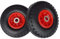 FROSAL Sackkarrenrad PU Rad Sackkarre 260 mm 3.00-4 | 20 mm Achse | Kugellager | Vollgummi | Ersatzrad Bollerwagen pannensicher | Reifen (2)