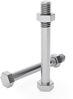 Sechskantschrauben M10 x 170mm inkl. Muttern, 10er Pack DIN 601 verzinkt - Schrauben Set, Legierter Stahl, Geräteschrauben, Schlossschrauben, Maschinenschrauben, Teilgewinde für Pfostenträger, Holzbau