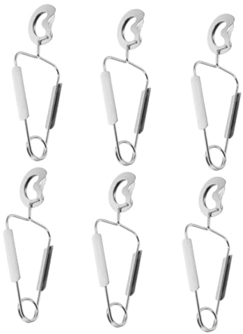 MUCKLILY Lot De 6 Pinces à Escargots En Acier Inoxydable, Pinces à Ressort, Argentées, Résistantes à La Chaleur, Pour Service En Restaurant, Buffet De Fruits De Mer, La Cuisine Professionnelle