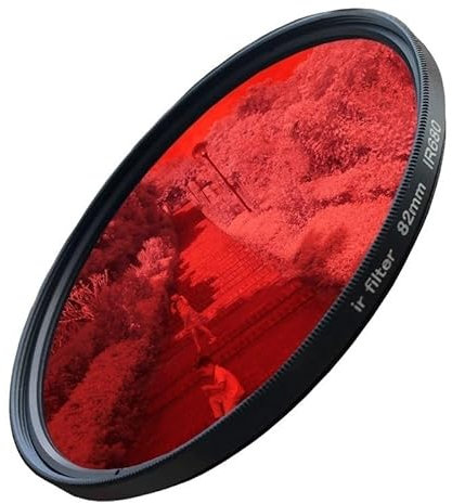 Filtre Infrarouge Infrarouge 52-82mm IR680 IR720 IR760 IR850 IR950, Filtre d'objectif de caméra de Photographie Artistique Amusante 720nm (Color : IR850, Size : 82mm)