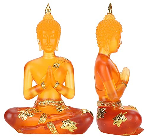Estatua De Buda, Decoración De Colección De Esculturas Transparentes, Escultura China De Feng Shui, Estatua De Buda Sentado Meditando, Figura De La Suerte, Decoración Zen, Escultura De Estatuilla De B