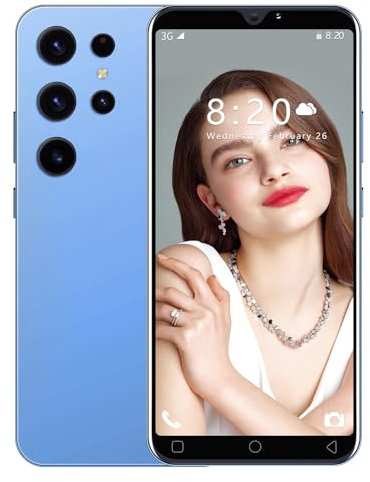 JoyHandy-J24Ultra Mobile Phones, 5.0'' Dual SIM Dual Camera, 16GB ROM 128GB Extension, Android 9.0, Face ID/WiFi/GPS 3G Cell Phone (Blue)