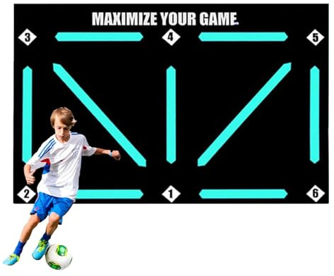 Tapis d'entraînement de football silencieux, antidérapant et anti-choc, tapis d'entraînement en caoutchouc, équipement d'entraînement d'agilité de football pour enfants et adultes, tapis antidérapant