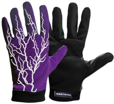 ROSTAING Gants Super-Héros Enfant SUPERELECTRO - Paire de Gants Phosphorescents Polyvalents pour Activités Nocturnes, Bricolage et Loisirs Extérieurs, Couleur Violet