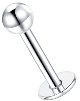 Besyvvin Piercing al labbro in argento sterling 925 6mm Helix Tragus Labret Cartilage Stud 16G Piercing alla pallina