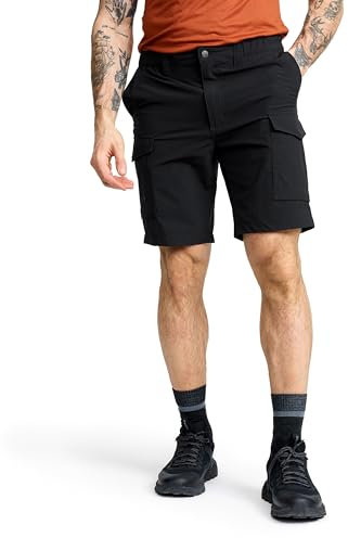RevolutionRace Adventure Cargo Stretch Shorts für Herren, Leichte und Praktische Wandershorts, Black, L