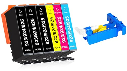 LeciRoba 924 (NO CHIP) Kompatibel für HP 924 Tintenpatronen mit HP OfficeJet Pro 8120 8030 8123 8133 OfficeJet Pro 8122e 8124e 8125e 8134e 8132e 8135e 8138e 8139e All-in-One Drucker (6-Pack)