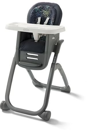 Graco DuoDiner DLX Highchair, 6 Stages of Use – Infant to Baby High Chair, Infant to Toddler Booster Seat, Youth Stool, 5 Adjustable Height Positions, Splatter Art