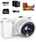Fine Life Pro Digitalkamera 4K, 12X Optischer Zoom 64 Megapixel Fotokamera, optischer Bildstabilisator Vlog Kamera and WLAN, 2 Batterie 64GB TF-Karte Fernfokus und Nahfokus