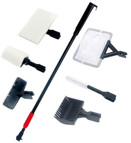 Warmhm Racloir pour Aquarium Kit De Nettoyage avec Grattoir De Gravier Brosse Aquarium Outil De Nettoyage pour Fournitures De