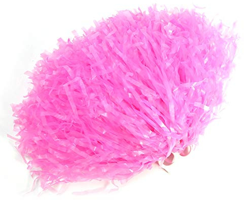 ANGGREK 2 St Cheerleader Pom Poms Cheerleading Pompons for Youth Squad Team Custom Look Sport Party dans Accessoarer Stadium Scenprestanda (Rosa)