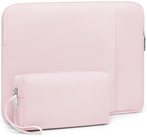 HYZUO 17-17,3 Pouces Housses Ordinateur Portable pour 17 17,3 HP/Lenovo/Dell/ASUS/Acer/LG/MSI Gaming Laptop/Razer Blade 17/18, Sacoche de Protection pour Hommes Femmes, Rose Pâle