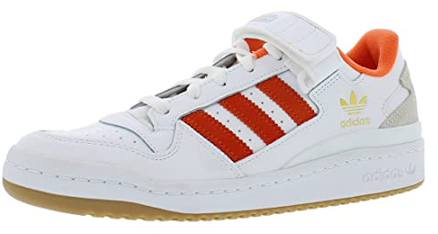 adidas Men's Forum Low Shoes, Cloud White/True Orange/Gum/Ice White, 11 UK