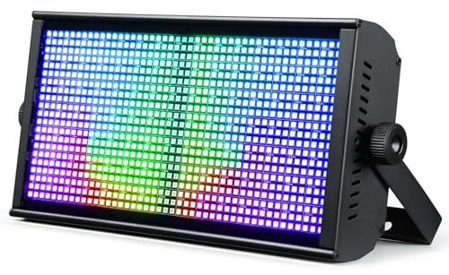 BETOPPER LF105 LED Stage Strobe Light,200W Matrix RGB DJ Strobe Light Bar with DMX512, 8/9/15CH, Sound Activated, Wash Uplight Dual-Zone Effects for DJ, Club, Party & Wedding