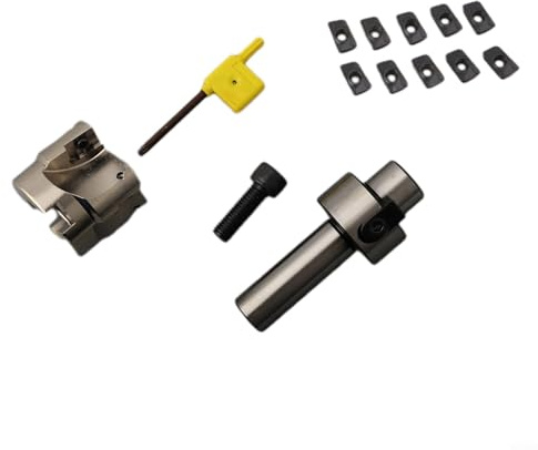 Eawfgtuw Pour C3/4-FMB22 Fraise à visage 400R-50-22 avec 10 inserts en carbure APMT1604 pour fraisage, ébauche et finition de l'aluminium et de l'acier