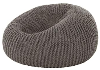 LSYHHXC Puffs Pera Funda de puf Tipo Punto sintético 【¡Sin Relleno! ¡Debe Comprar el Relleno por Separado!】(Dark Grey,D45cm-empty Cover)