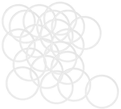 Guarnizioni O-ring in silicone, 25 mm OD 22 mm ID 1,5 mm di larghezza, guarnizione VMQ per riparazione tubi valvole di compressore, colore bianco, confezione da 20