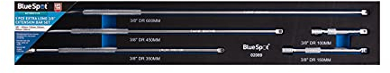 Blue Spot Tools 5 Piece Extra Long 3/8 Extension Bar Set (EVA Foam)