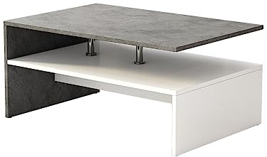 Vicco Tavolino da salotto Mike, Calcestruzzo, 90 x 60 cm, adatto per riporre riviste e telecomandi