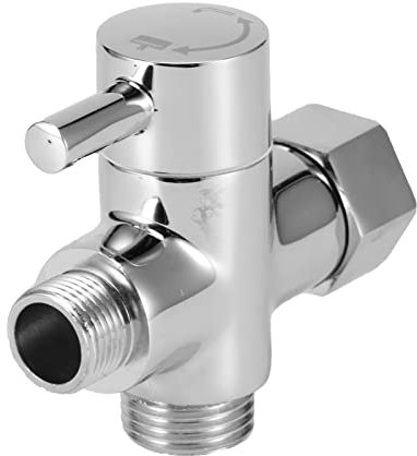 Válvula Desviadora de Ducha de 3 Vías, Desviadora de Brazo de Ducha de Metal para Cabezal de Ducha de Mano y Cabezal Rociador Fijo, Válvula (Distribuidor de agua 3/8 D)