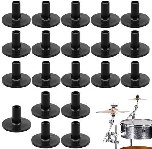 20 Stück Beckenständer, Beckenhüllen für Trommelbeckenständer, Schwarz Trommel Hülse Trommelbeckenhülsen, Beckenständer Hülsen, Beckenständer Zubehör für Becken