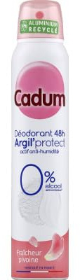 Cadum Deodorant Argil Protect Fraicheur Pivoine 48H - Le flacon de 200mL