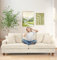 Kidirect Cord Sofa 3 Sitzer, 221CM Bequemes Couch 53CM Extra Tiefe Sitze, Sofa Wohnzimmer Werkzeugfreie Montage, Big Sofa Couch mit 2 Kissen, Modernes Couch fürs Büro, Schlafzimmer Sofas Beige