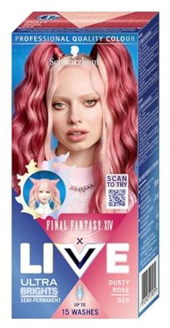 Schwarzkopf Live Ultra Brights Semipermanente Haarfarbe Dusty Rose 025 3er Pack