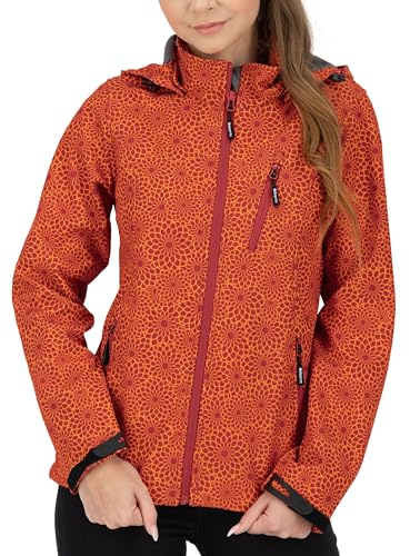 DEPROC A.C.T.I.V.E dam Damen Softshelljacke Mit Abnehmbarer Kapuze Übergangsjacke Windbreaker Shelby Peak Softshelljacka