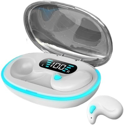 Cuffie a conduzione ossea, auricolari wireless con design in-ear, auricolari a cancellazione del rumore, comodi auricolari a conduzione ossea per chiamate chiare, ideali per tablet e laptop