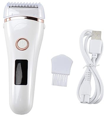 WRITWAA Rasoio Elettrico Donna Ricaricabile Usb Display Led Epilatore Per Rimozione Dei Peli Su Viso Braccia Ascelle Gambe Inguine e Altre Zone Del Corpo Lama in Acciaio Inossidabile