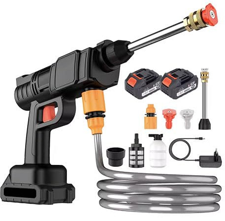 K2 STORE - Idropulitrice Portatile a Batteria 48V 8000mAh Alta Pressione con 2 Batterie Ricaricabili e Comoda Valigetta, Perfetta per Lavaggio Auto, Moto, Pavimenti ed Esterni