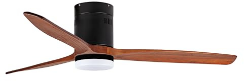 Orbegozo CP 172132 takfläkt med ljus | 132 cm | DC-motor | 35 W | 6 hastigheter | dimbar CCT LED (LED-ljus 18 W) | Ultra tyst | vinter/sommarfunktion