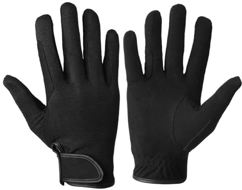 Chewtoyo Guanti da equitazione per uomini e donne, guanti da equitazione a dita intere, con impugnatura antiscivolo in microfibra, attrezzatura per salto e dressage, forniture professionali per