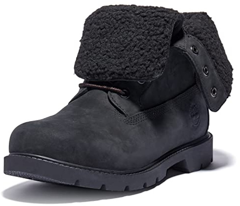 Timberland Linden Woods Teddy Fleece Stivali Stringati Donna, Nero (Black Nubuck),37 EU