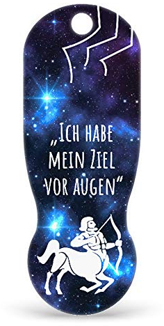 TRIGGI® der Einkaufswagenlöser – Einkaufswagenchip abziehbar, Sternzeichen Schütze als Schlüsselanhänger