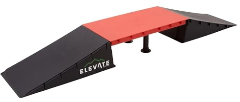 Elevate Outdoor EZ-Link Skateboard Ramp, 3-Pc Set w/ 3 Setup Options, Black/Orange - BMX Bike, Scooter, and Skateboarding Equipment for Beginners and Adults - Ideal for Manual Tricks and Flips