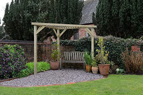 Forest Garden Slatted Corner Pergola