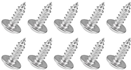 QUARKZMAN 2,6x8mm selbstschneidende Schrauben x 50Stk. 304 Edelstahl Kreuzschlitzschraube Befestigungselemente Bolzen Flachkopf für Bau und Reparatur, [Silber]